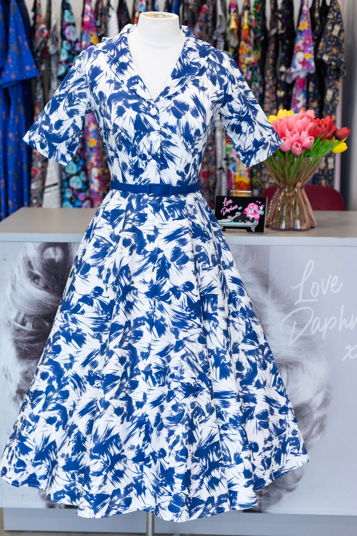 PREORDER - Mollie White Nautical Shirt Dress - Expected dispatch 7th of July