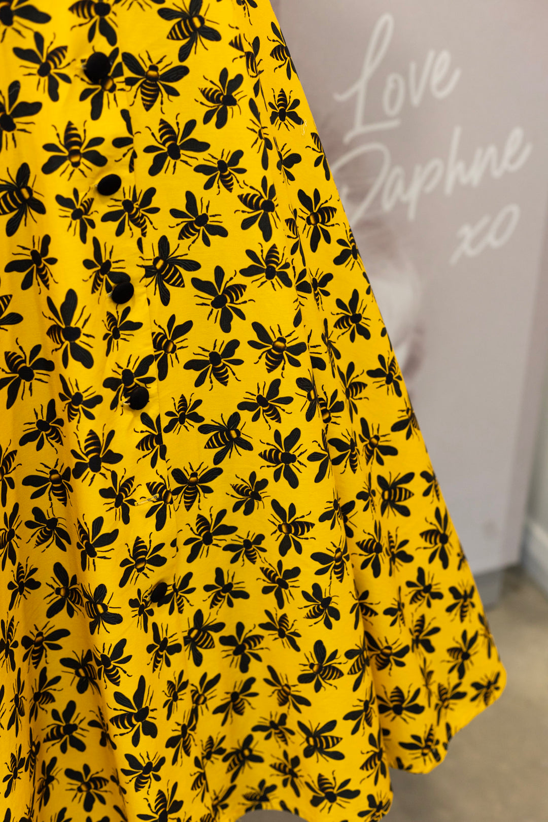 PREORDER - Mollie Yellow Bee Shirt Dress - Expected dispatch 8th of July