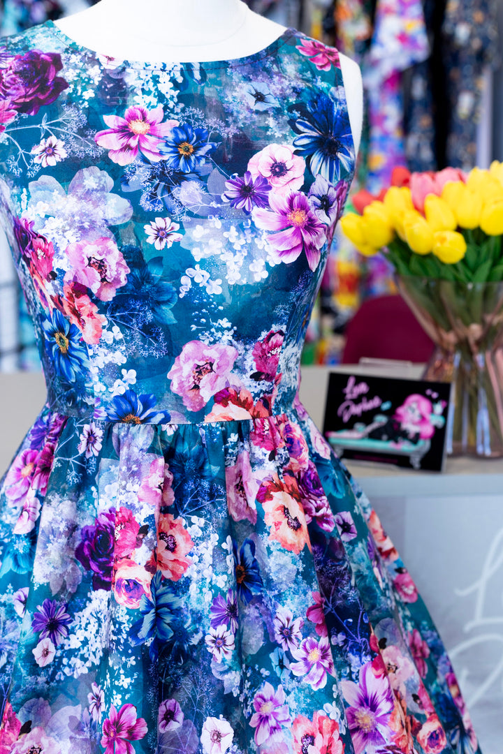 Moody Floral Vintage Dress