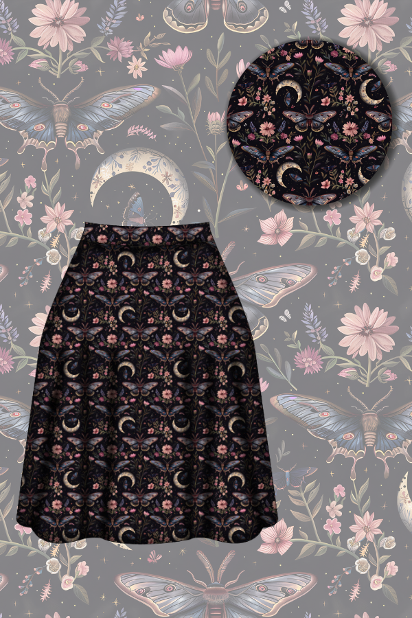 Iris Swing Skirt - Moonlight Bloom
