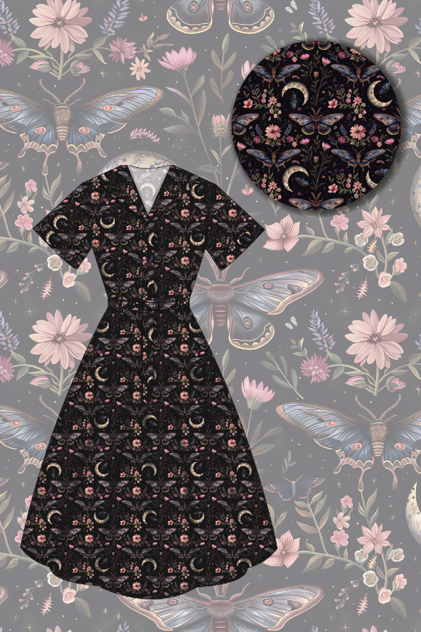 Peggy Swing Dress - Moonlight Bloom