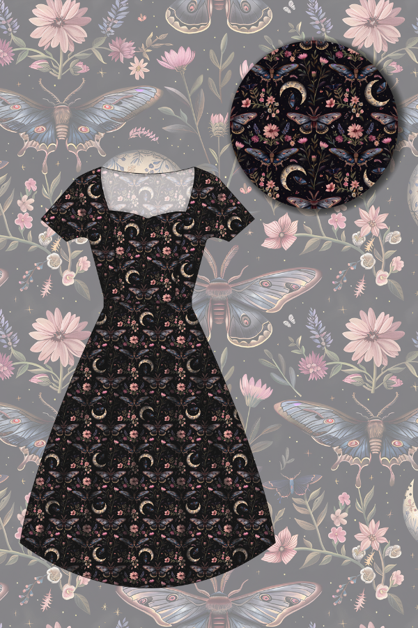 Pixie Sweetheart Dress - Moonlight Bloom