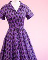 Peggy Swing Dress in Mystic Meow