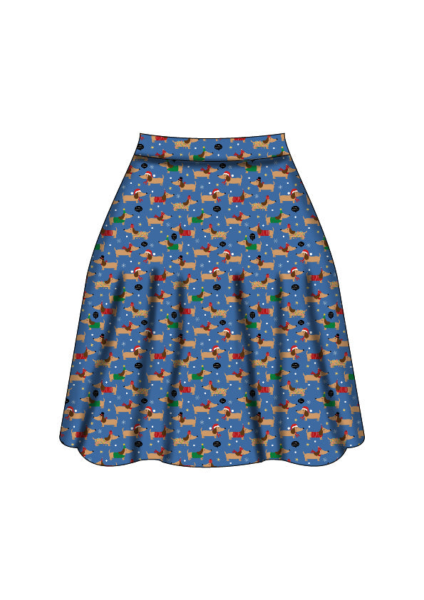 Nellie Skater Skirt - Long Dog's Christmas - Preorder for dispatch 28th of October