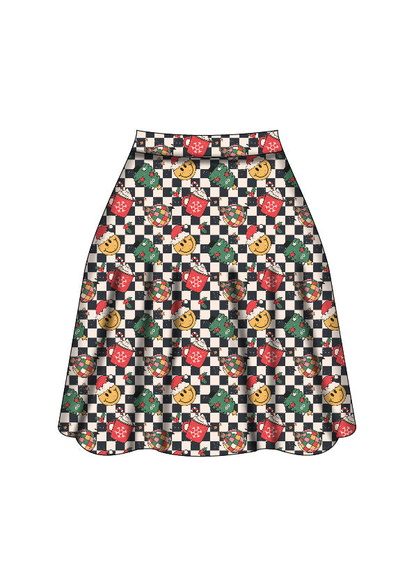 Nellie Skater Skirt - Retro Christmas - Preorder for dispatch 28th of October