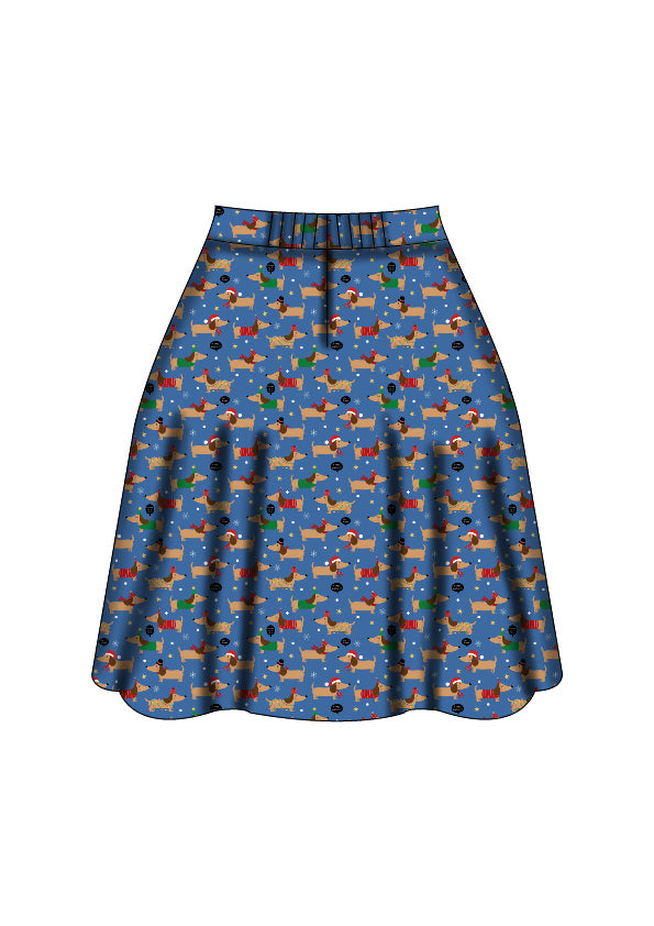 Nellie Skater Skirt - Long Dog's Christmas - Preorder for dispatch 28th of October