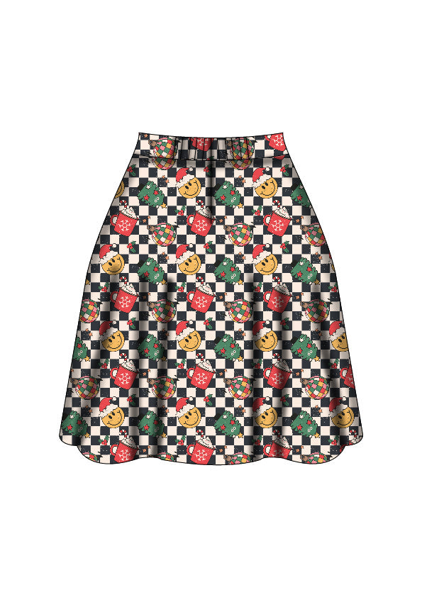 Nellie Skater Skirt - Retro Christmas - Preorder for dispatch 28th of October