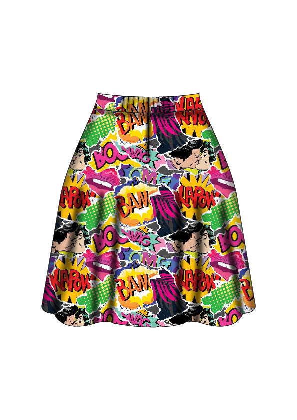 Nellie Skater Skirt - Comic - Preorder for dispatch 21st August