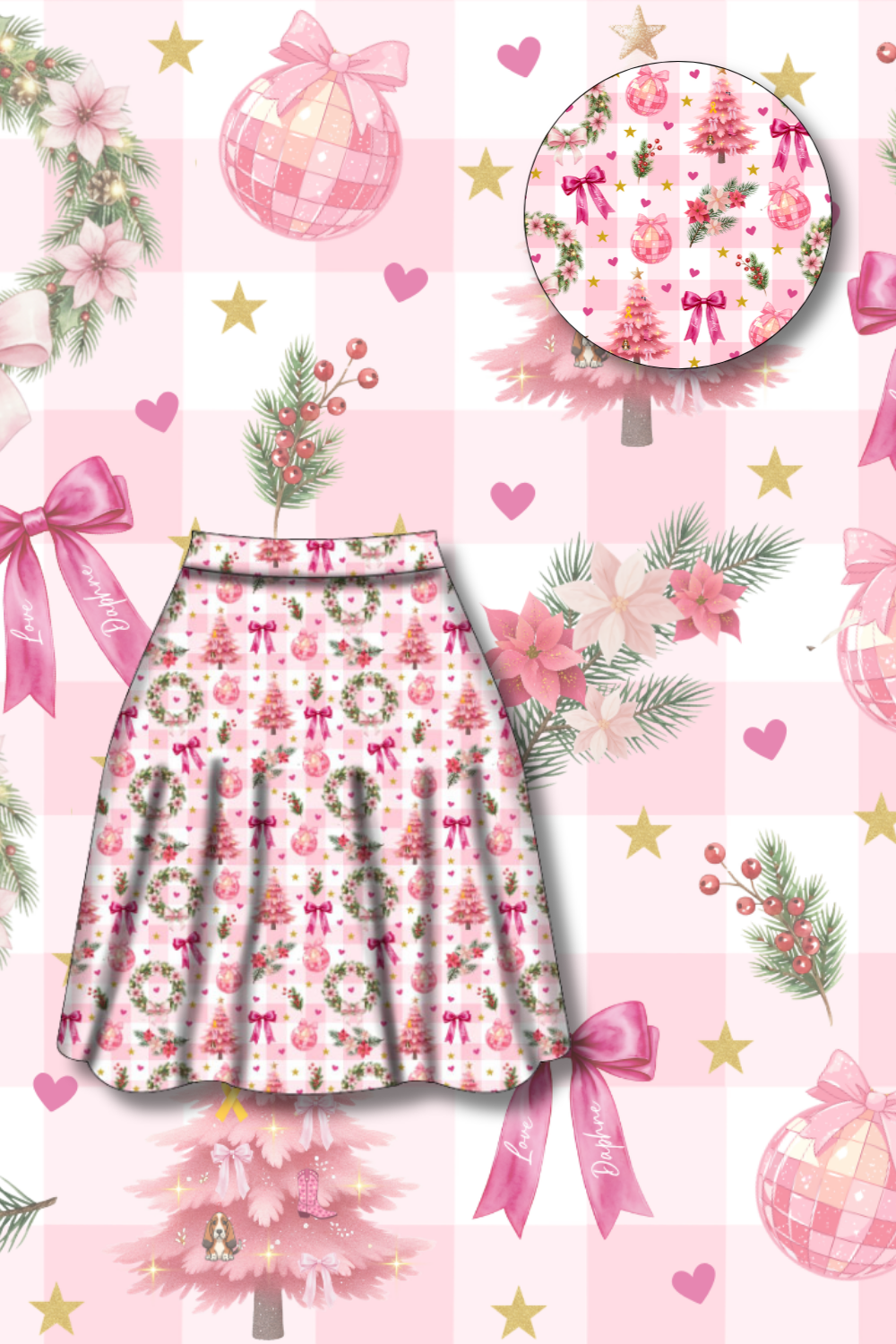 LIMITED EDITION - Nellie Skater Skirt - A Love Daphne Pinkmas - Estimated dispatch date 5th of November