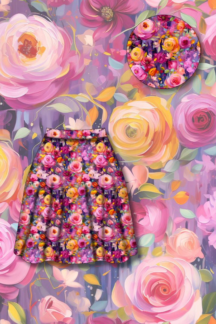 PREORDER  - Nellie Skater Skirt -  Painted in Bloom - Estimated dispatch date 27th of October