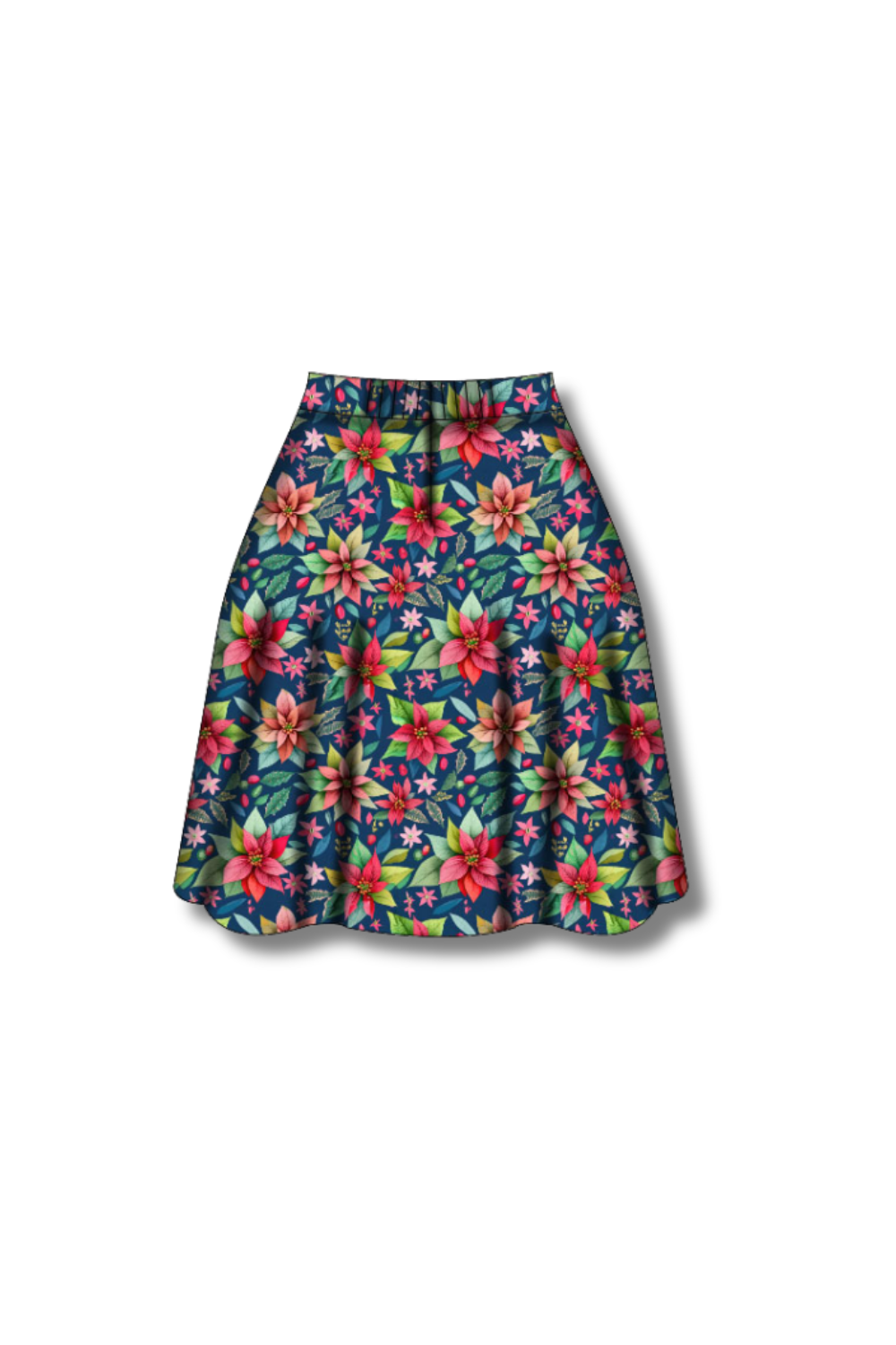 PREORDER  - Nellie Skater Skirt -  Poinsettia Party - Estimated dispatch date 5th of November