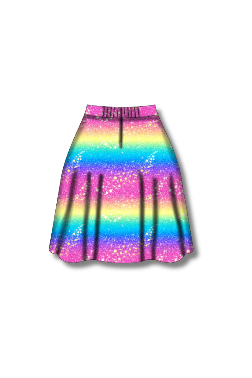 PREORDER  - Nellie Skater Skirt -  Rainbow Christmas - Estimated dispatch date 5th of November