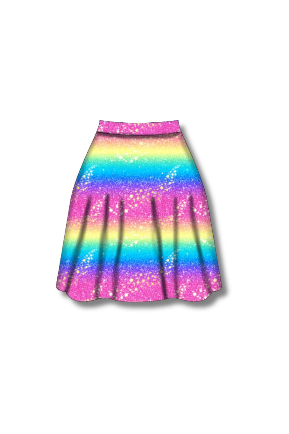 PREORDER  - Nellie Skater Skirt -  Rainbow Christmas - Estimated dispatch date 5th of November