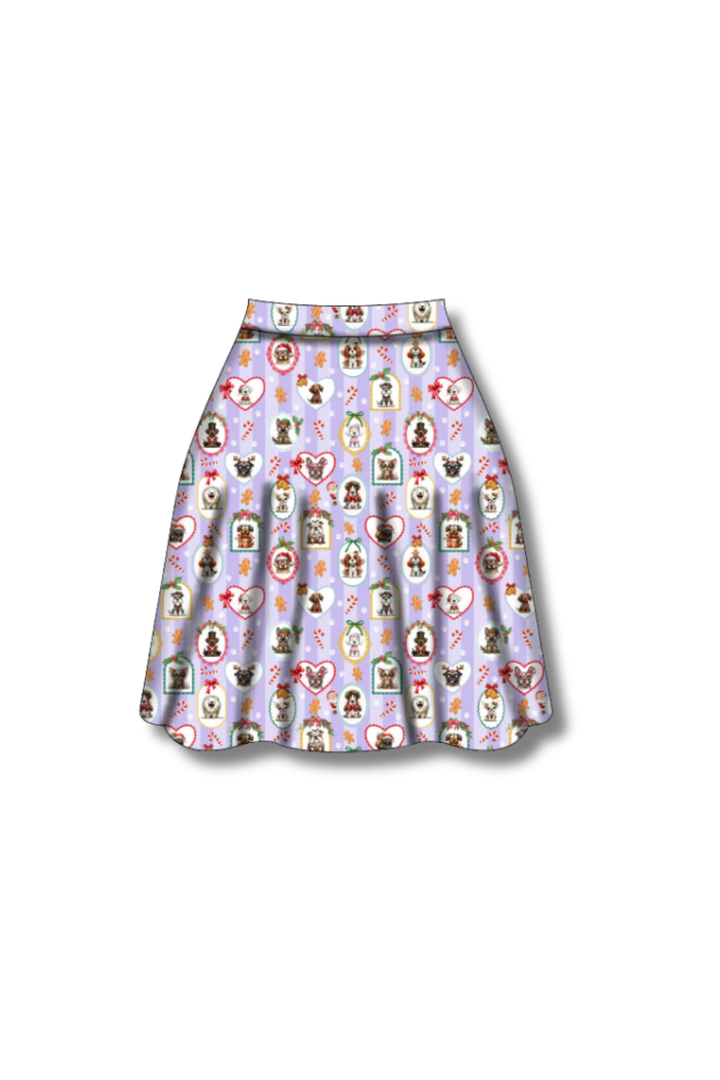 PREORDER  - Nellie Skater Skirt -  Santa Pawtraits - Estimated dispatch date 5th of November