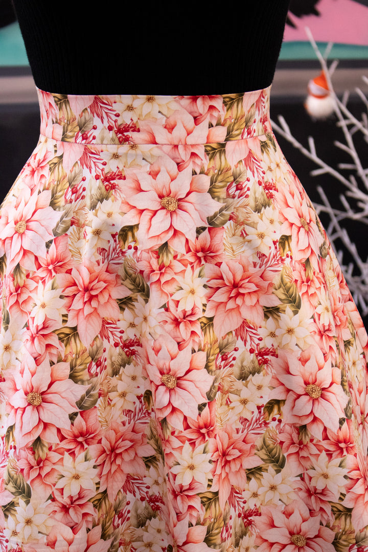 Nellie Skater Skirt - Pink Poinsettia