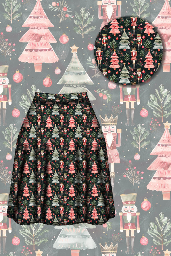 Iris Swing Skirt - Christmas Nutcracker - Preorder for dispatch 28th of October