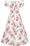 Lily Swing Dress in Red Floral Print