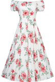 Lily Swing Dress in Red Floral Print