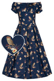 Lily Swing Dress in Owls & Letters Print