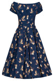 Lily Swing Dress in Owls & Letters Print