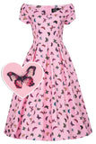 Lily Swing Dress in Pink Butterflies