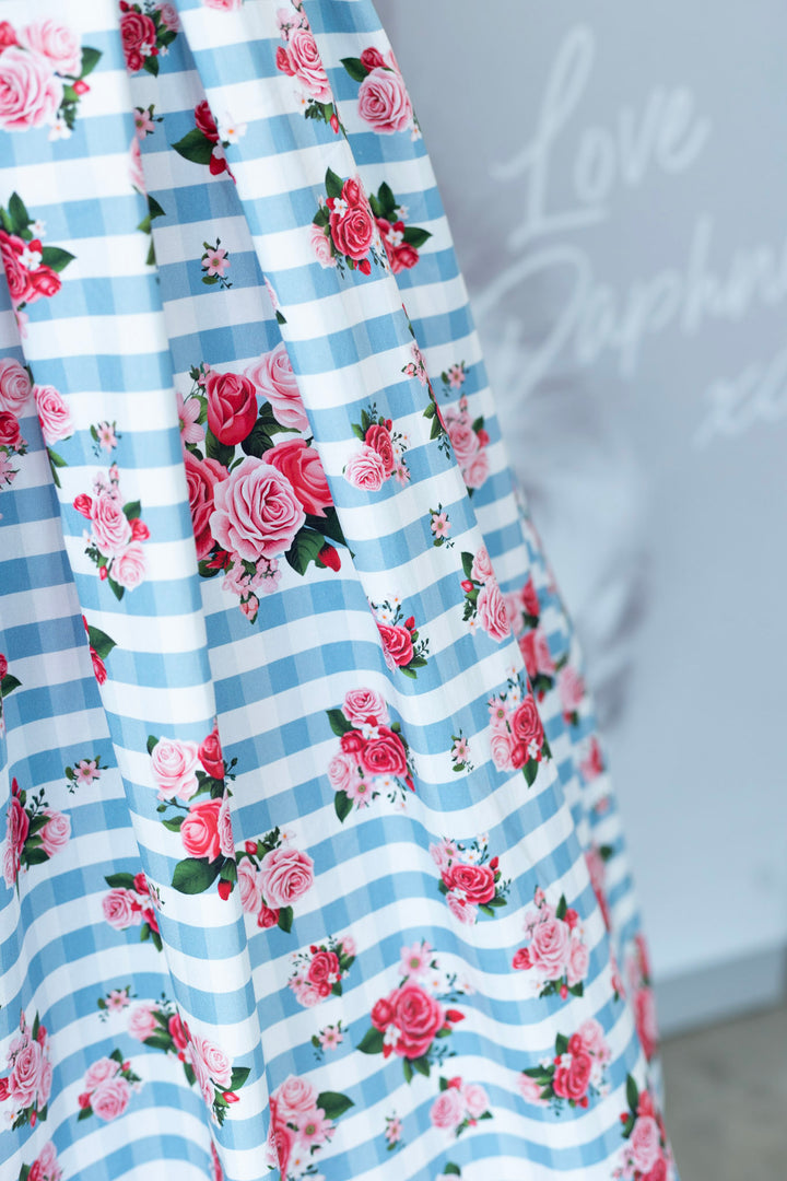 PRE-ORDER - Ophelia Floral Gingham Dress - Expected dispatch 7th of July
