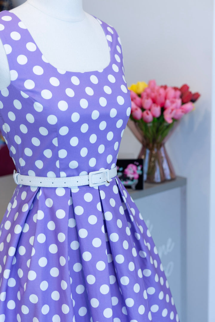 Ophelia Lilac Polka Dress