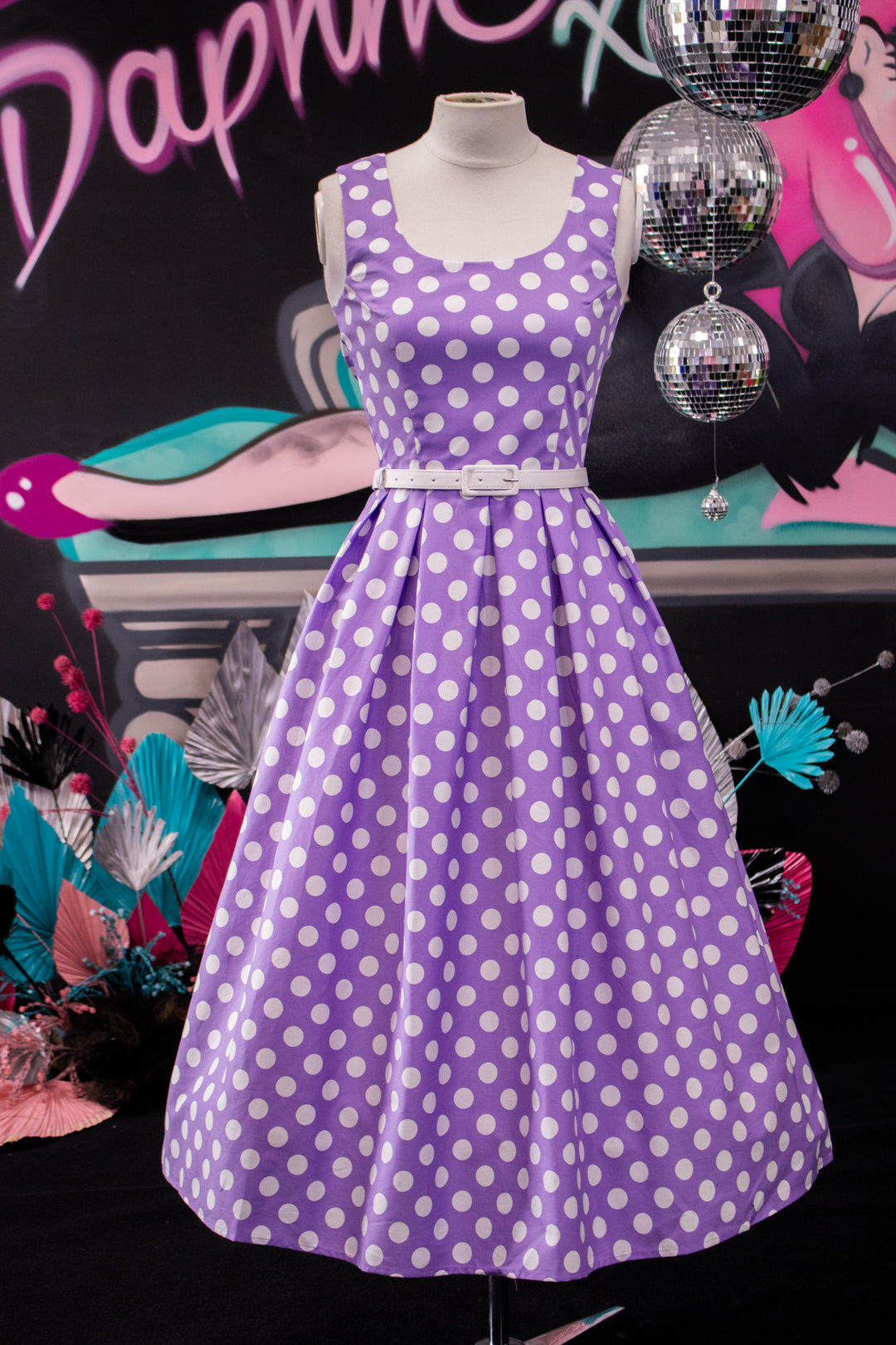 PRE-ORDER - Ophelia Lilac Polka Dress - Expected dispatch 28th of May