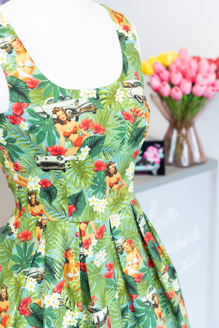 PRE-ORDER - Ophelia Pin Up Tropical Dress - Expected dispatch 7th of July