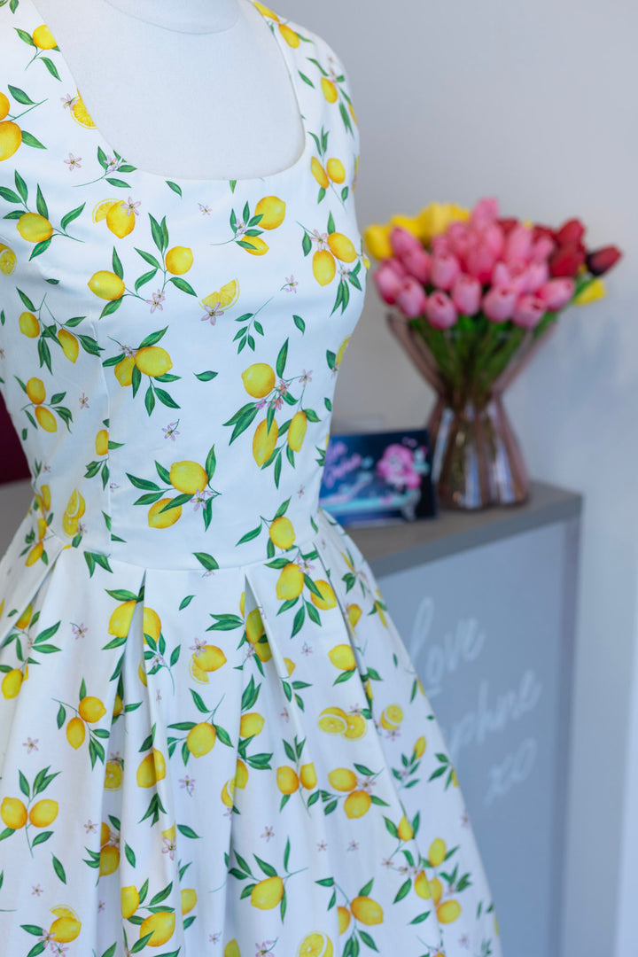Ophelia White Lemon Dress
