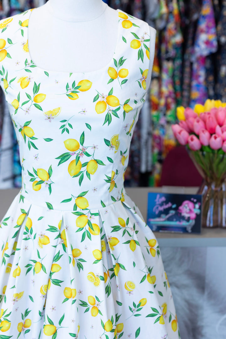 Ophelia White Lemon Dress