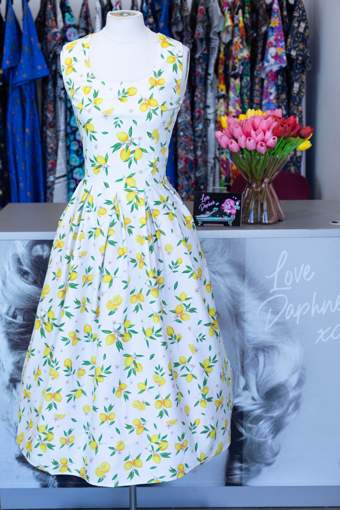 Ophelia White Lemon Dress