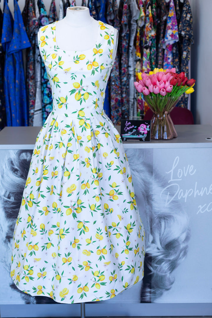 Ophelia White Lemon Dress