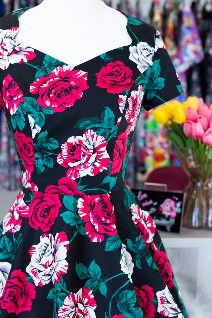 PREORDER - Paint Me Roses Dress - Estimated dispatch date 12th of August