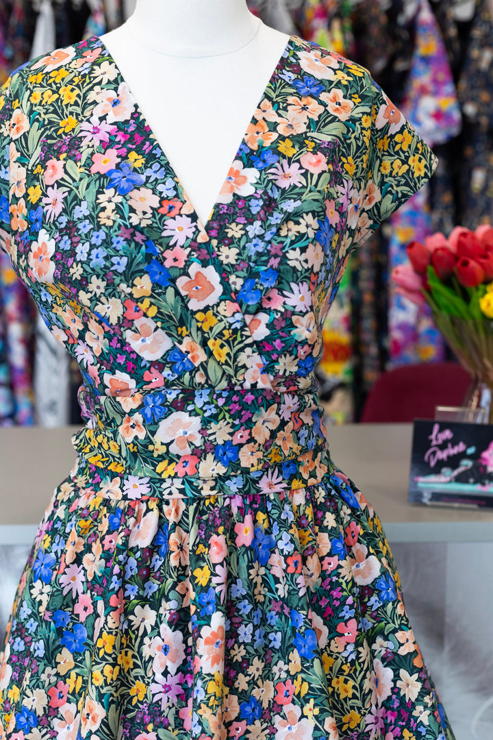 Painted Floral Greta Dress