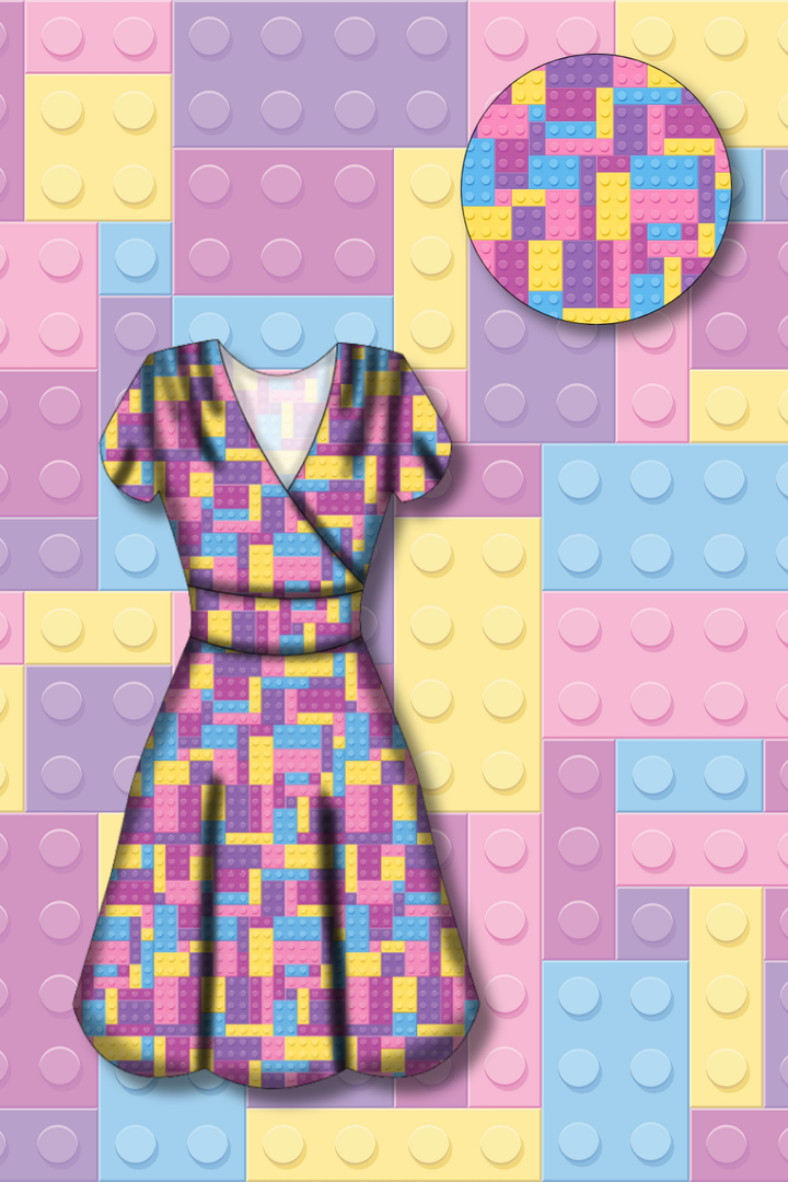 PREORDER - Maeve Swing Dress - Building Joy Pastel - Estimated dispatch date 7th of October