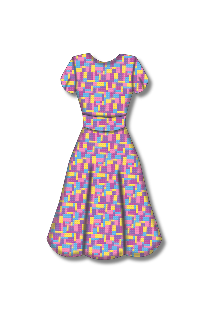 PREORDER - Mimi Swing Dress - Building Joy Pastel - Estimated dispatch date 7th of October