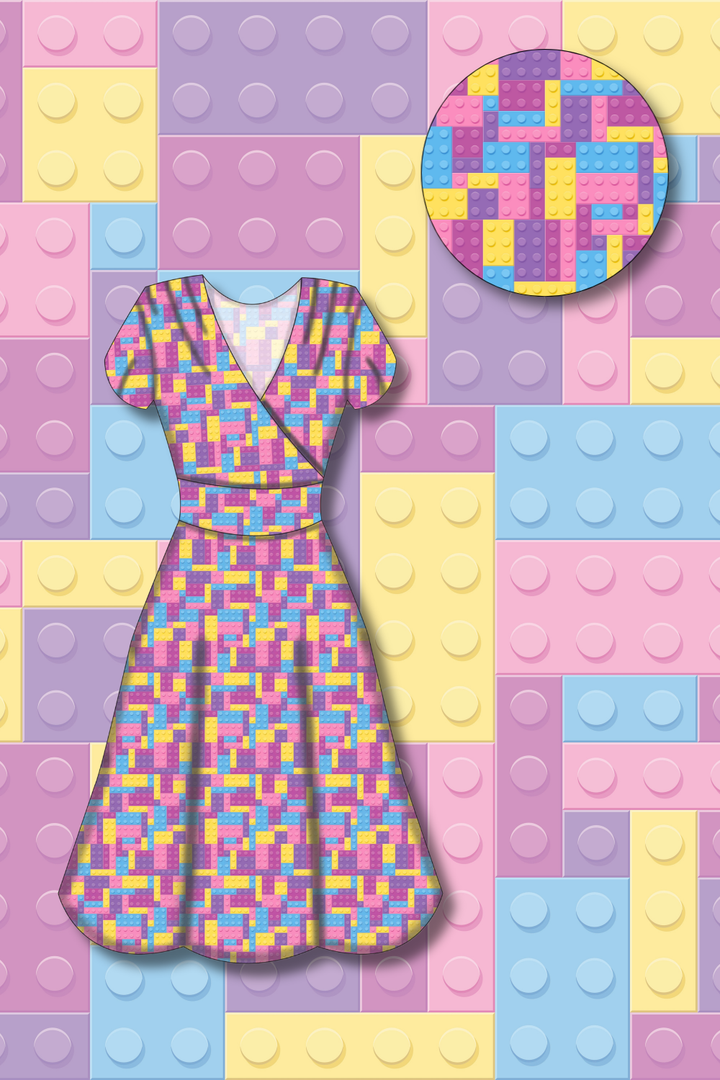 PREORDER - Mimi Swing Dress - Building Joy Pastel - Estimated dispatch date 7th of October