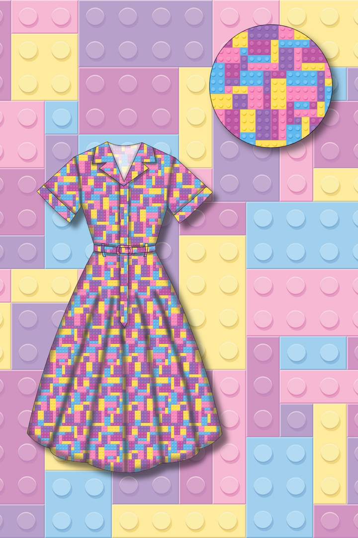PREORDER - Peggy Swing Dress - Building Joy Pastel - Estimated dispatch date 7th of October