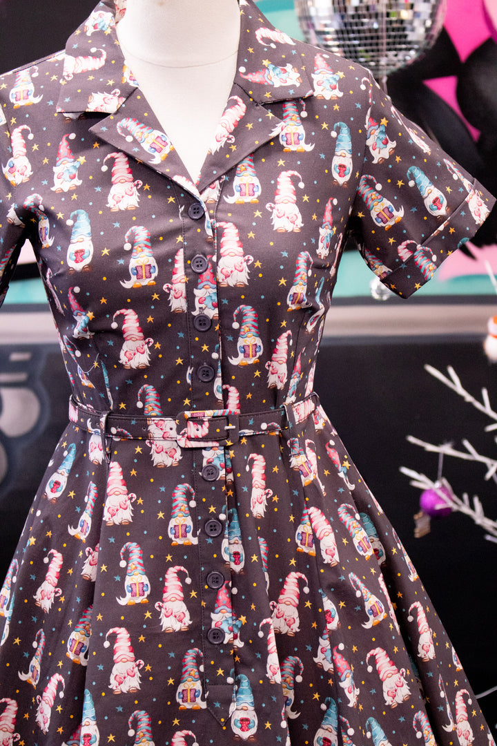 INSTOCK - Peggy Swing Dress - Christmas Gnome
