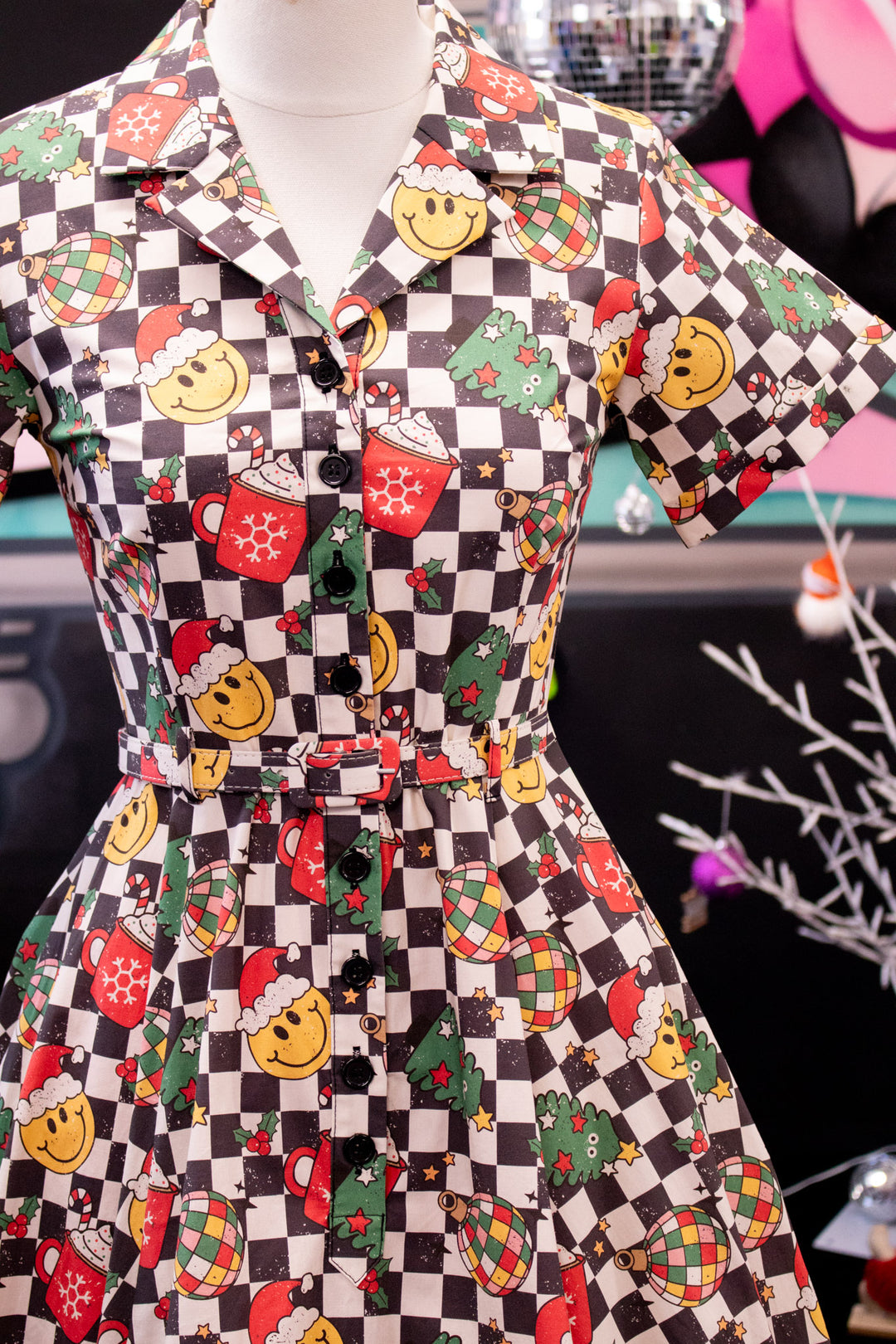 INSTOCK - Peggy Swing Dress - Retro Christmas