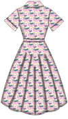 Peggy Swing Dress in Purple Bunny - Preorder for dispatch 27th March