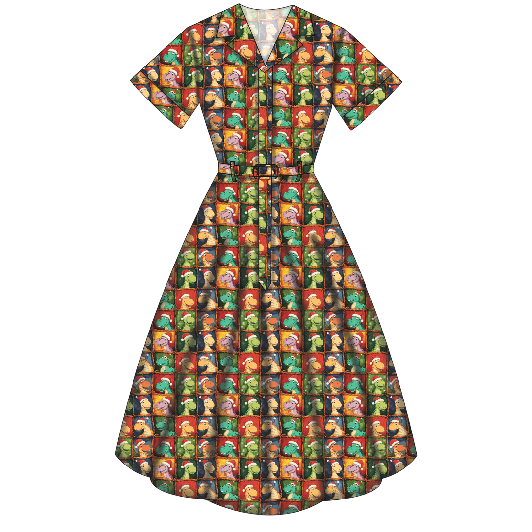Peggy Swing Dress - Dino's First Christmas - Preorder for dispatch 28th of October