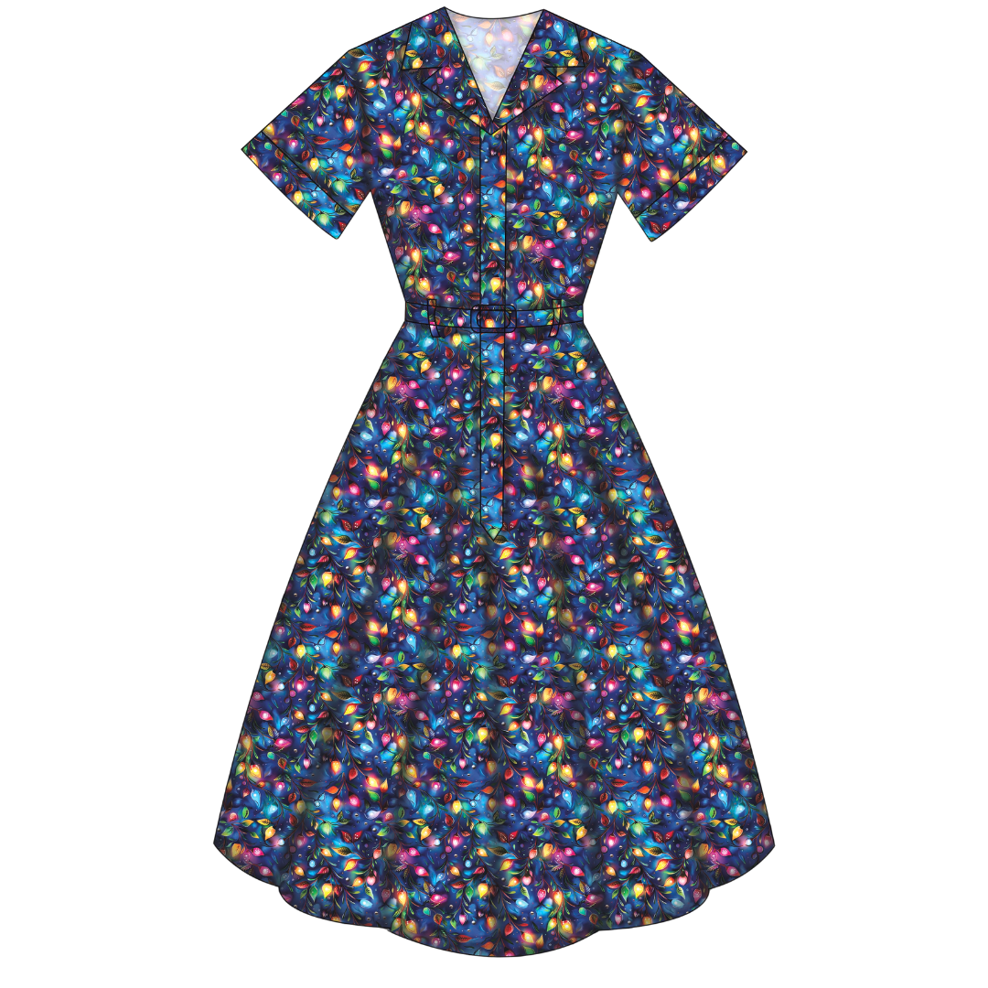 Peggy Swing Dress - Christmas Lights - Preorder for dispatch 28th of October