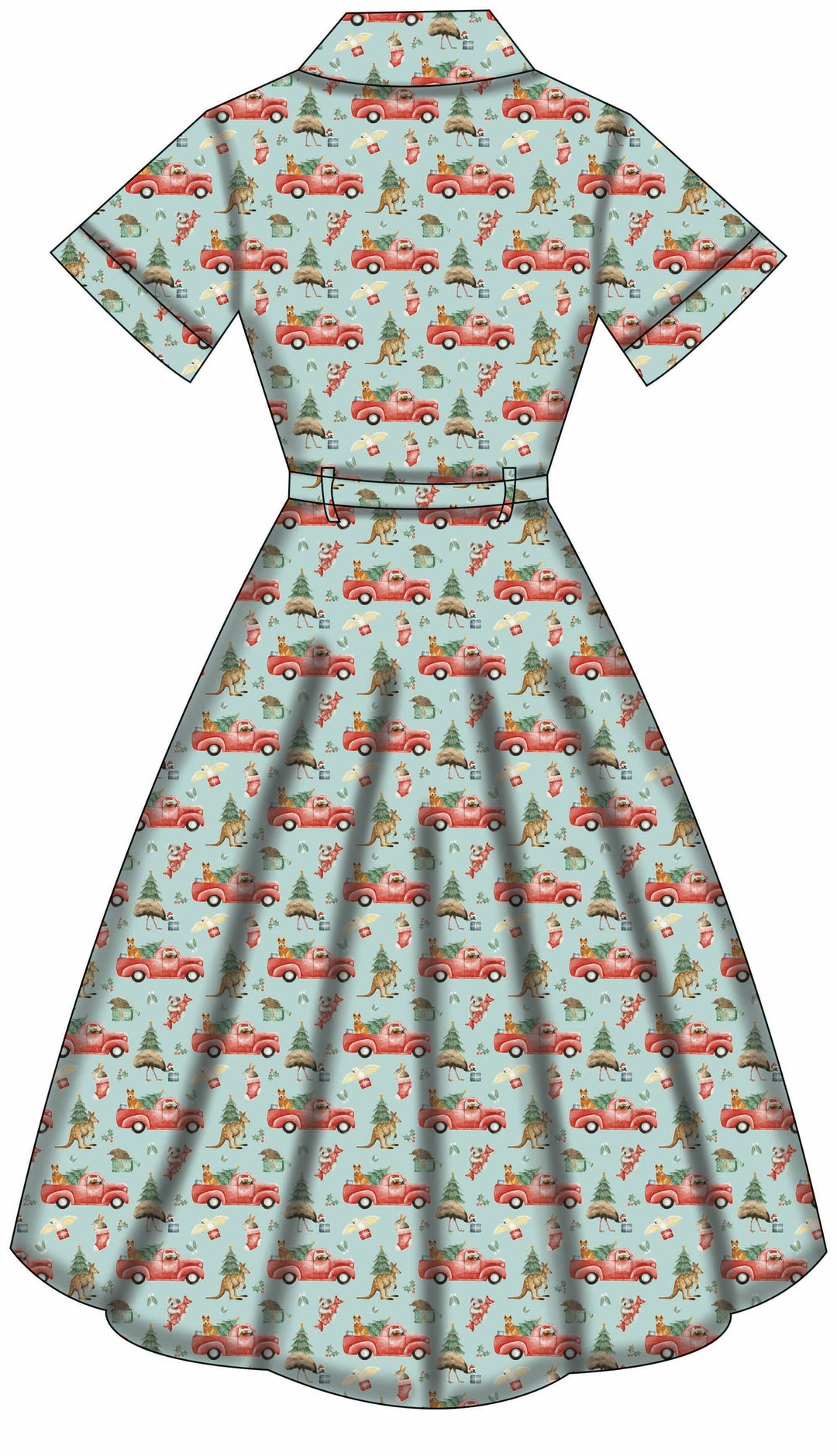 Peggy Swing Dress - Aussie Christmas - Preorder for dispatch 28th of October