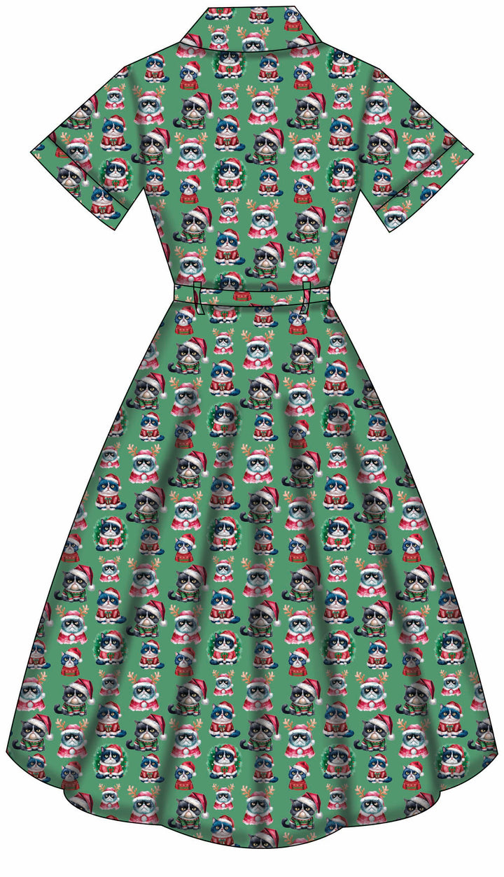 Peggy Swing Dress - Grumpy Cats Christmas - Preorder for dispatch 28th of October