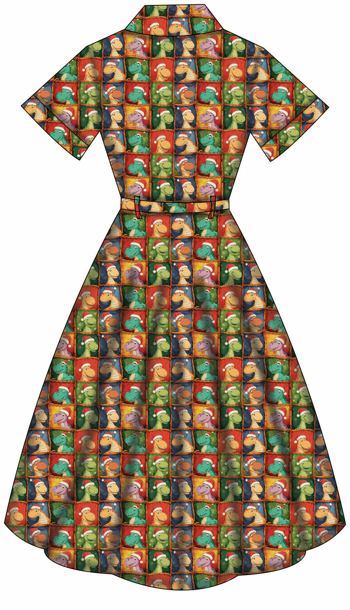 Peggy Swing Dress - Dino's First Christmas - Preorder for dispatch 28th of October