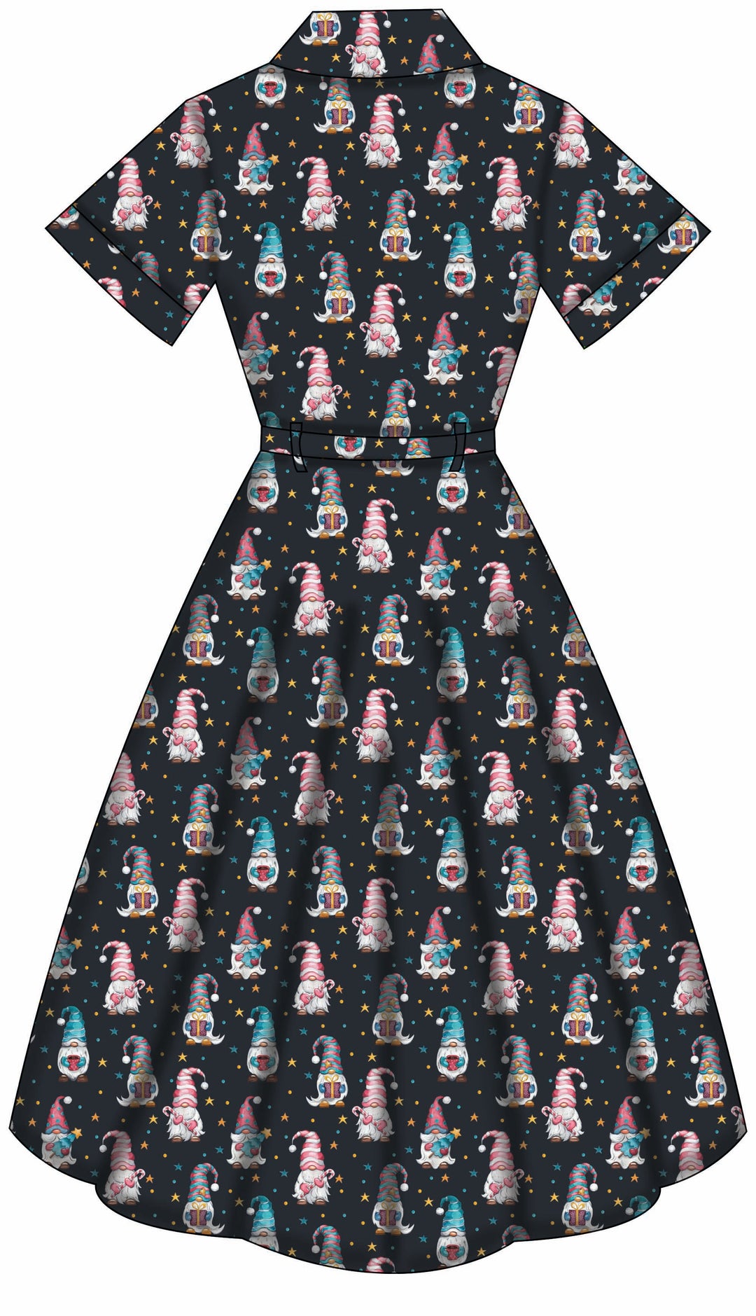 Peggy Swing Dress - Christmas Gnome - Preorder for dispatch 28th of October