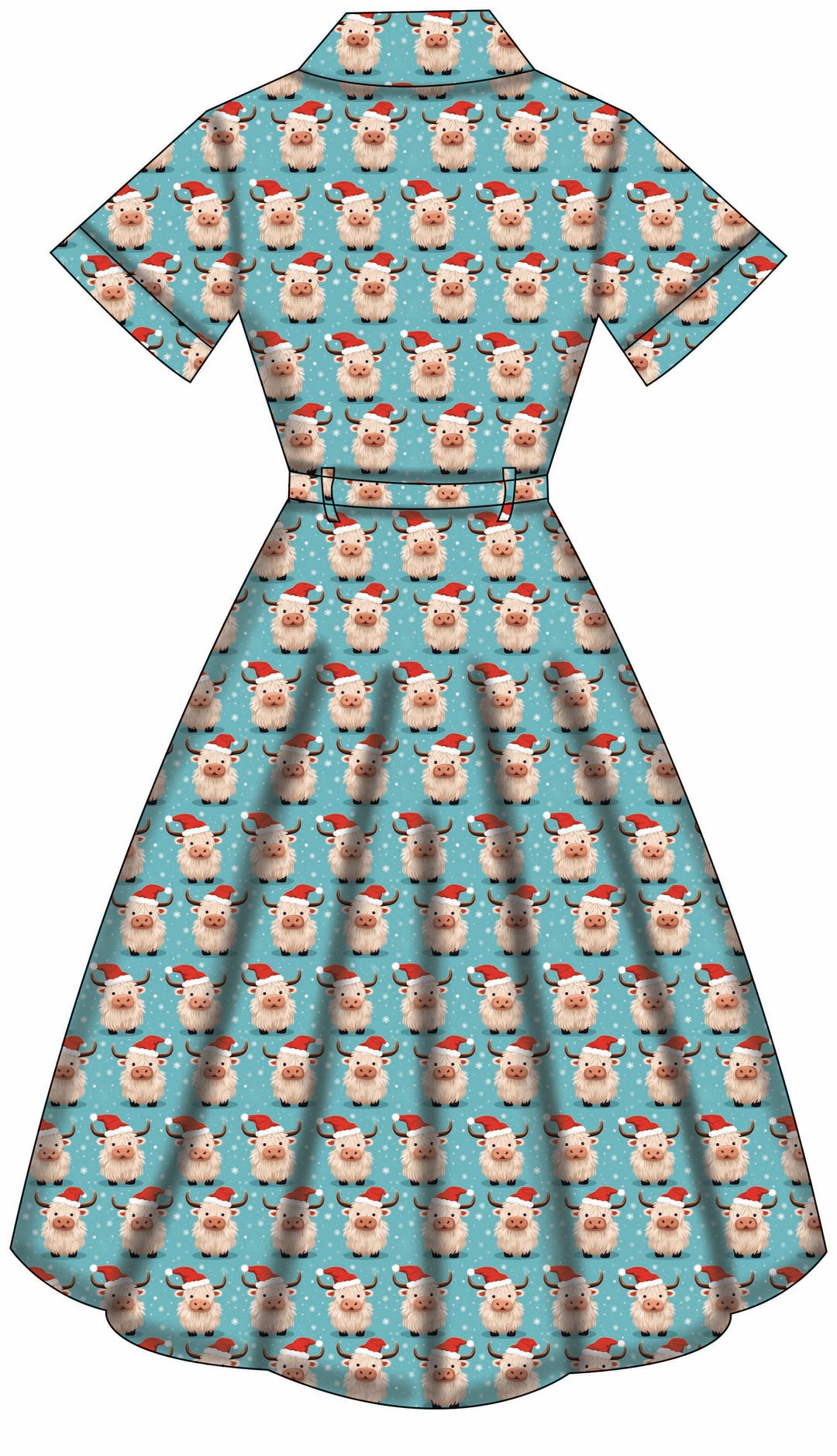 Peggy Swing Dress - Christmas Highland - Preorder for dispatch 28th of October