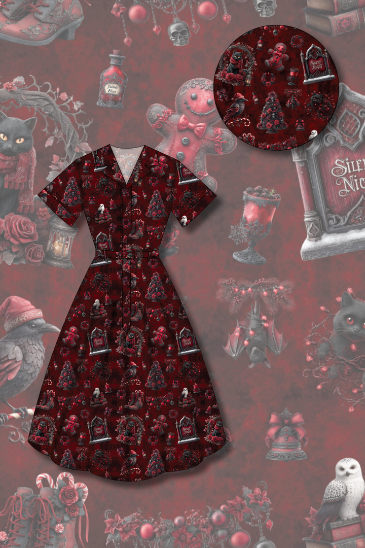 PREORDER - Peggy Swing Dress - Not So Silent Night - Estimated dispatch date 5th of November